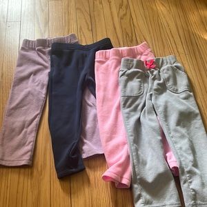 Toddler Girl Fleece Pants Bundle (3T)
